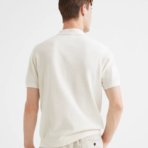 Camiseta personalizada informal de negocios de manga corta de punto de algodón con cuello polo para hombre, ropa de calle de secado rápido - Product Image 5