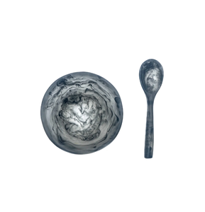 Cucharas de resina para servir con cuenco Vajilla para cenar y en la mano Cubiertos Cucharas de resina hechas a mano - Product Image 1