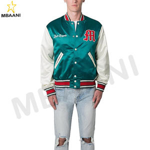 Veste universitaire en satin pour homme dans des couleurs personnalisées et des logos personnalisés - Product Image 1