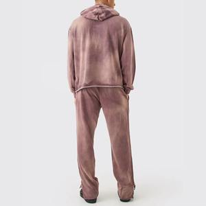 Vêtements de rue personnalisés Sun Faded Distressed Raw Hem Hoodies Vintage acid stone washing Sweat à capuche pour hommes 400 GSM Vente en gros Fabricant - Product Image 5