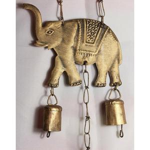 Handmade Recycled Iron Elephant <b>Bells</b> Copper Windchime for Outdoor Indoor Patio Decoration Elegant Animal for Backyard Garden - Product Image 2