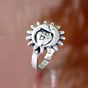 Unique Look <b>adjustable</b> Brass Sun And Moon Tribal <b>Ring</b> Fashionable Jewelry <b>Silver</b> Plated Vintage <b>Ring</b> Wholesale <b>Ring</b> For Women - Product Image 5