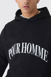 เสื้อฮู้ดกีฬาแขนยาวผ้าฝ้ายเนื้อผ้าระบายอากาศได้ดีมีฮู้ดสำหรับฝึกซ้อมเนื้อผ้าฝ้ายทำจากผ้าเฟรนช์เทอร์รี่100% โอเวอร์ไซส์งาน OEM ออกแบบได้ตามที่ต้องการ - Product Image 3