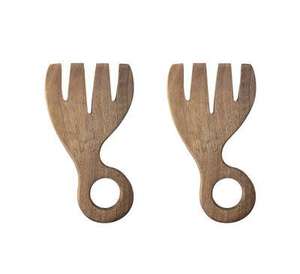 Meilleurs Gadgets outils pour légumes outils de forme à main serveur à salade en bois mains faciles à utiliser pour mélanger de nombreux articles de légumes - Product Image 5