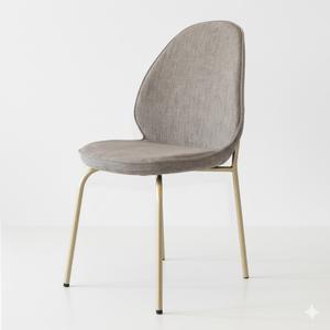 Chaise de salle à manger contemporaine et élégante MONZA – Tissu doux au toucher, pieds en métal massif, idéale pour les hôtels et les restaurants - Product Image 1