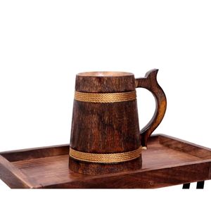Chope à bière en bois à finition lisse |   Fait à la main |   Remises sur les exportations en gros - Product Image 2