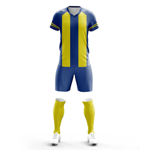 Venta caliente clásico personalizar fútbol Jersey Kits para niños uniforme de fútbol de rayas de alta calidad - Product Image 6