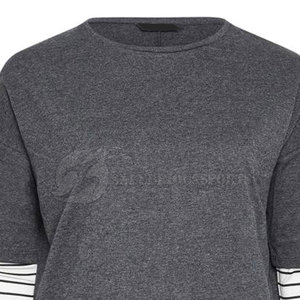 Camiseta de Manga Larga de Algodón de Doble Capa Hecha a Medida para Mujer, Estilo Informal, Lisa, Teñida, Ajustada, para la Temporada de Verano, Diseño de Impresión OEM - Product Image 6