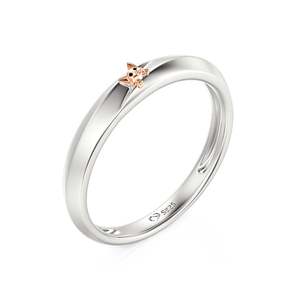 Jeulia Two Tone Crossover Peekaboo <b>Cat</b> Wedding Band <b>Ring</b> for Men - Product Image 2