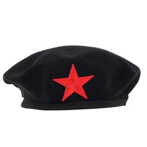 Gorra de uniforme de lana inspirada en oficial bordada personalizada, diseño de estructura, tapa plana ajustable para hombres, sombreros formales transpirables - Product Image 2