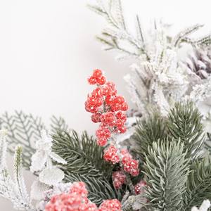 Rama con Adornos Navideños de Aloe Vera Nevado, Guirnaldas y Coronas Elegantes para Decoración Festiva del Hogar - Product Image 3