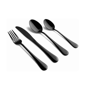 ชุดช้อนส้อมสแตนเลสสตีลแบบกระจกเงา ดีไซน์หรูหราทันสมัยสำหรับโรงแรม สไตล์ยุโรป สีเงินและสีทอง ยี่ห้อ RABEH ใช้ซ้ำได้ ทนทาน - Product Image 3