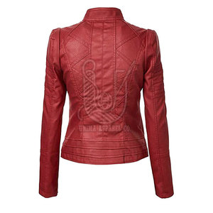 Veste en cuir tricoté de qualité supérieure, décontractée, élégante, nouvelle tendance, style zippé, pour femme, hiver, col rabattu, séchage rapide - Product Image 2
