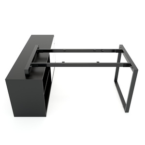 Escritorio Ejecutivo HBRT021 de 160x160cm, Rectangular, Sistema de Lujo Minimalista, Patas de Acero, Melamina, Requiere Ensamblaje, para Uso en Dormitorio - Product Image 3