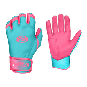Guantes de Bateo de Cuero Personalizados en Negro/Blanco, Acolchados, con Cierre de Hebilla Ambidiestra, Tejido de Punto, para Entrenamiento de Béisbol para Adultos, en Varios Tamaños - Product Image 1