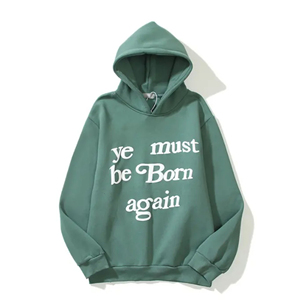 Sudadera con capucha de algodón 100% pesado personalizada con estampado de hojaldre, estilo holgado y logotipo, traje de lana de otoño con servicio ODM - Product Image 1