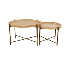 Table basse et table d'appoint de qualité export, finition dorée, moderne, faite à la main, écologique, couleur personnalisée, avec cadre en fer de luxe pour salon - Product Image 2