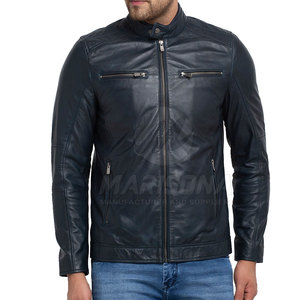 Concevez vos propres vestes en cuir à la mode Veste en cuir pour hommes de haute qualité au meilleur prix Veste en cuir à manches longues - Product Image 1