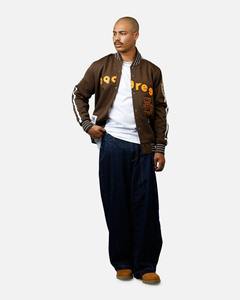 Vente en gros nouvelle veste universitaire à la mode pour hommes col côtelé bouton et fermeture Letterman College Baseball Bomber Varsity Jacket - Product Image 4