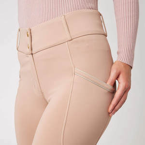 Customized Color Women's <b>Equestrian</b> Jodhpurs & Breeches Low MOQ Spandex Polyester Horse Riding Breeches with Private Label Tag - Product Image 3