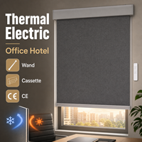 Rideau occultant thermique enrouleur électrique à commande manuelle, sur mesure pour bureaux et hôtels, vente en gros CE