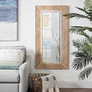 Miroir de salle de bain en bois fait main Art déco avec épaisseur et bordure personnalisables - Product Image 4