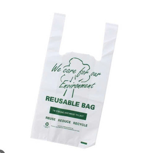 Sacs de courses en plastique recyclables à soufflets latéraux - Design ballon pour supermarché - Matière LDPE/HDPE - Bon prix pour l'exportation depuis le Vietnam - Product Image 4