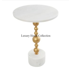 โต๊ะกลางทำจากโลหะสีทองโต๊ะกาแฟขอบดูสวยงามดีไซน์ทันสมัยทำด้วยมือ - Product Image 4