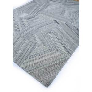 พรมจาไพร์รักส์ รุ่น ZA Tahn-7082 (Cs-02) ลายเรขาคณิตสไตล์คลาสสิก ทอมือจากขนสัตว์ สีเทา-ดำ ลายเส้นทางเดิน พรมทอแบบแบน สำหรับใช้ในบ้าน - Product Image 2