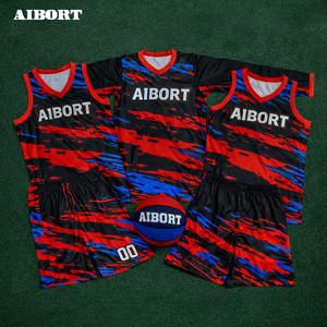 艾伯特工厂直销流行透气运动吸湿排汗轻质训练队篮球球衣 - Product Image 1