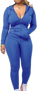 Tenues deux pièces pour femmes Jogger Sets Workout Sweat Suits Survêtement Pantalon Ensemble 2026 - Product Image 4