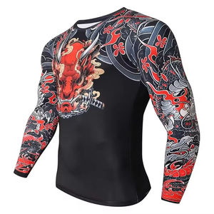 OEM Diseño Compresión MMA Rash Guard Personalizado Sublimado Impreso UPF 50 + Protección solar Estilo deportivo largo para hombres Temporada de verano - Product Image 2