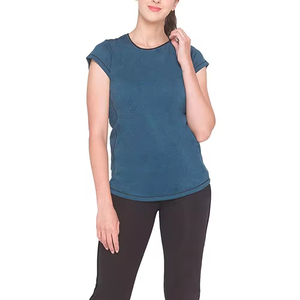 Haute qualité femmes t-shirts blanc plaine coton t-shirt pour impression personnalisée à manches courtes col rond t-shirt - Product Image 5