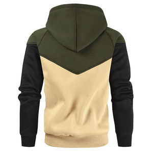 Nouveau sweat à capuche en molleton pour homme avec logo personnalisé, tricoté, coupe-vent, épais et de couleur unie - Product Image 2
