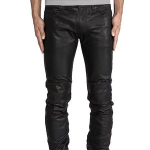 Pantalon en cuir décontracté à boutons 100% haute qualité - Tissu de qualité supérieure à séchage rapide, coupe-vent et respirant, design léger - Product Image 1