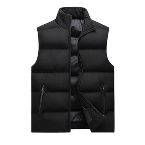 Chalecos holgados con cremallera de otoño para hombre, chaleco acolchado de ocio, tops exteriores finos, chaquetas para hombre, chaleco de talla grande en la cintura - Product Image 4