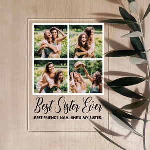 Soul Sister Cornice In Legno Per Foto 10x15 Cm - Regalo Amicizia Per Migliore Amica, Bestie, Fidanzata, Regalo A Lunga Distanza