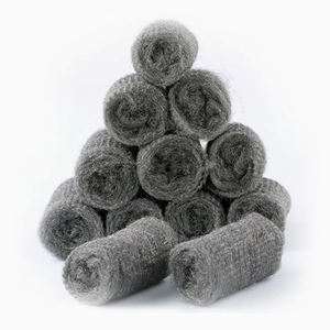 Cleando Estropajo de lana de acero precortado Depurador en espiral de acero inoxidable para limpieza de cocina Paquete de etiqueta privada de 12 - Product Image 5