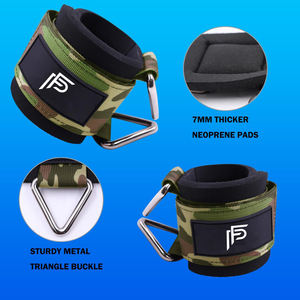 Sangles de poignet rembourrées en néoprène souple à motif camouflage pour machines à câbles, manchons de poignet réglables pour la salle de sport, protection professionnelle 5,7 mm - Product Image 3