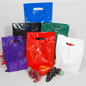 Vente en gros de sacs personnalisés avec logo sacs en plastique PE découpés à l'emporte-pièce pour la boutique de cadeaux et l'emballage de friandises pour bonbons - Product Image 2