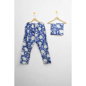 New Flower Design Floral Cotton Pajama Set Hand block Print Nightwear for Women Lightweight Summer <b>Lounge</b> Set - Product Image 1