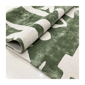 Prix bas spécial pour les designers grossiste Nouvelle-Zélande laine Viscose Beige sable couleur 3D coupe haute basse tapis tufté à la main - Product Image 4