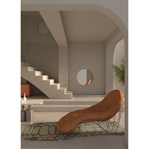 Alfombras de Lana Anudadas a Mano Jaanwar en Rojo y Naranja AIWL-7035 para Uso Doméstico - Product Image 5