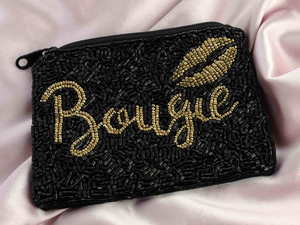 Portefeuille en perles de rocaille à la mode fait à la main BOUGIE porte-monnaie avec fermeture à glissière doublure en coton portable - Product Image 3