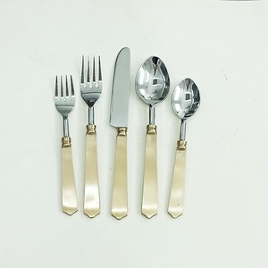 Best Quality Handmade <b>Antique</b> Brass Long Handle Handmade Cutlery Set with Natural Hand Polished Flatware - Product Image 2