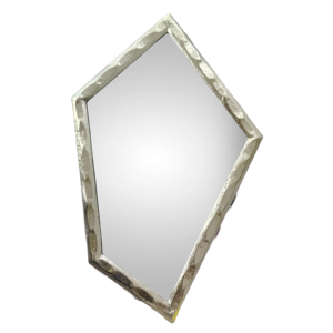 Wall Mounted <b>Mirror</b> <b>Silver</b> Color Apple Shape Durable <b>Mirror</b> Pleasant Design Solid Metal <b>Mirror</b> - Product Image 4