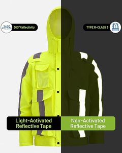 Chaqueta Impermeable Reflectante de Alta Visibilidad para Hombre y Mujer, Traje Impermeable de Seguridad - Product Image 4