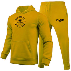 2025 chándal de gran tamaño de invierno para hombre, conjuntos informales de gimnasio con capucha, de alta calidad, a prueba de viento, transpirable, de manga larga, estampado de Color sólido - Product Image 6