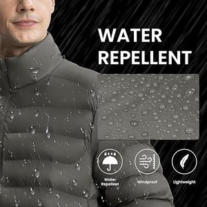 Veste matelassée unisexe, manteau d'hiver chaud, logo brodé personnalisé, prêt à expédier - Product Image 3