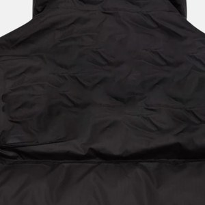 Veste matelassée pour hommes, streetwear d'hiver à logo personnalisé, veste de neige à capuche et col montant en coton et nylon respirant avec logo personnalisable - Product Image 3